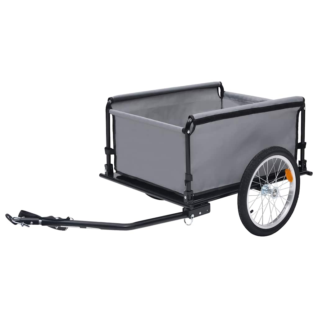 VidaXL cykeltrailer 65 kg grå og orange