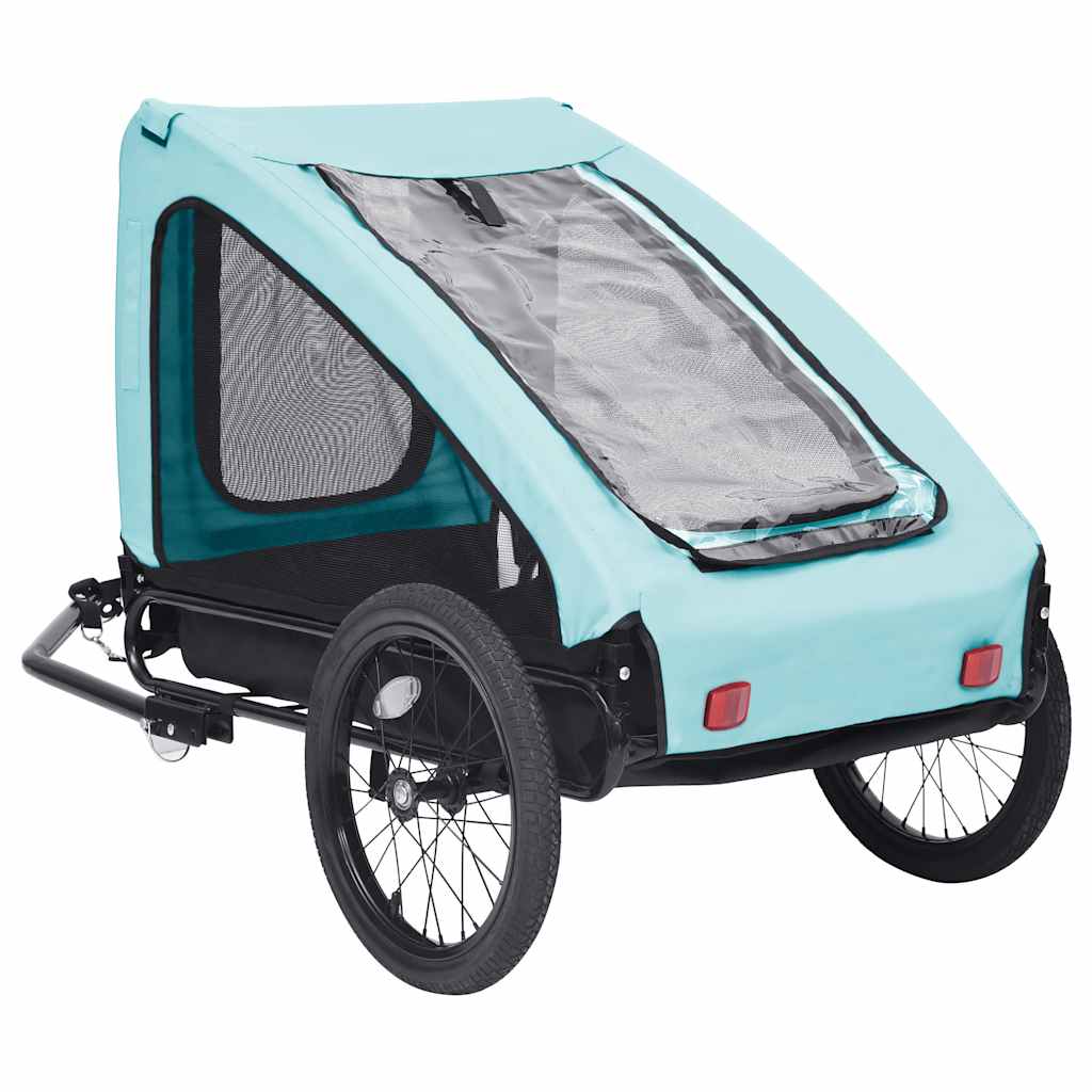 Vidaxl Dog Bike Trailer Blå og sort