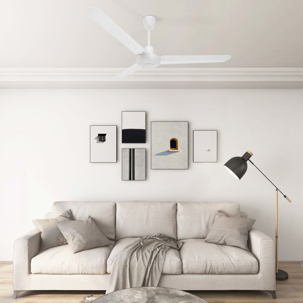 Vidaxl loft ventilator 142 cm hvid