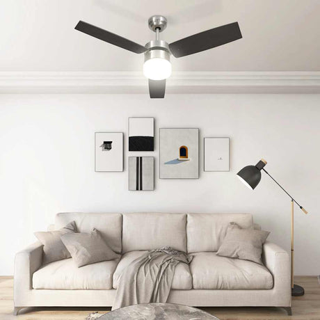 Vidaxl loftsventilator med lampens fjernbetjening 108 cm mørkebrun