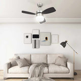 Vidaxl loftsventilator med lampe -fjernbetjening 76 cm mørkebrun