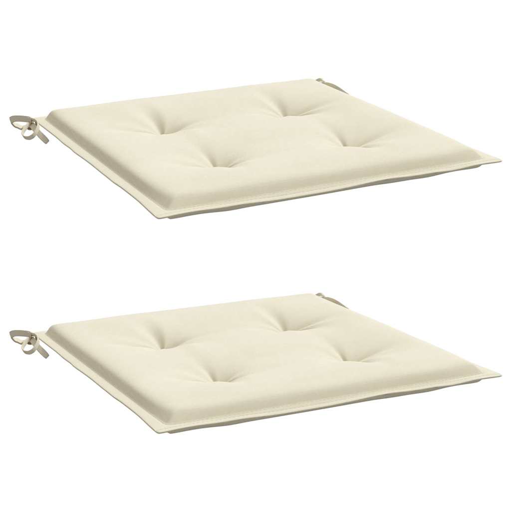 Vidaxx havestolehynder 2 stk 40x40x4 cm oxford stof cremefarvet