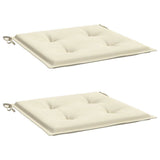 Vidaxx havestolehynder 2 stk 40x40x4 cm oxford stof cremefarvet