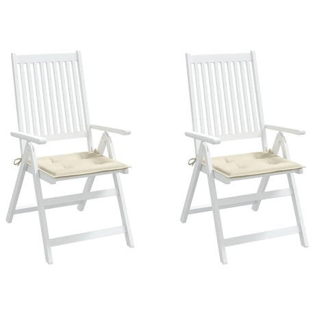 Vidaxx havestolehynder 2 stk 40x40x4 cm oxford stof cremefarvet