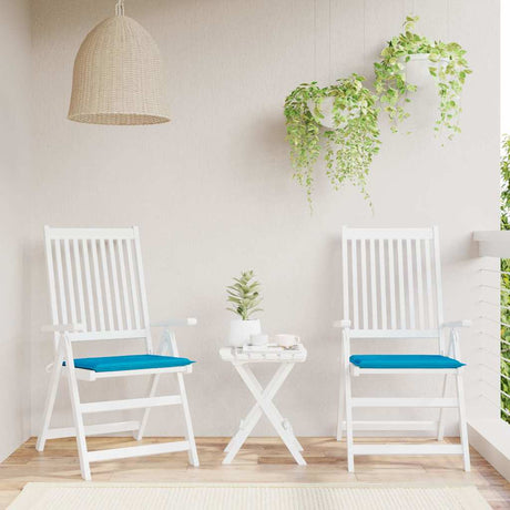 Vidaxl Garden Stol Puder 2 St 40x40x3 cm Oxford Stof Blue Blå