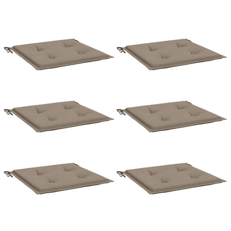 Vidaxl Garden Stol Puder 6 PCS 40x40x4 cm Oxford Fabric Taupe