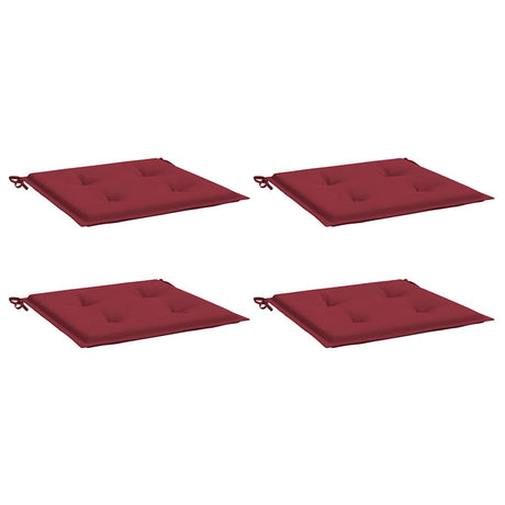Vidaxl Garden Stol Puder 4 ST 40X40X4 CM Oxford Fabric Wine Red