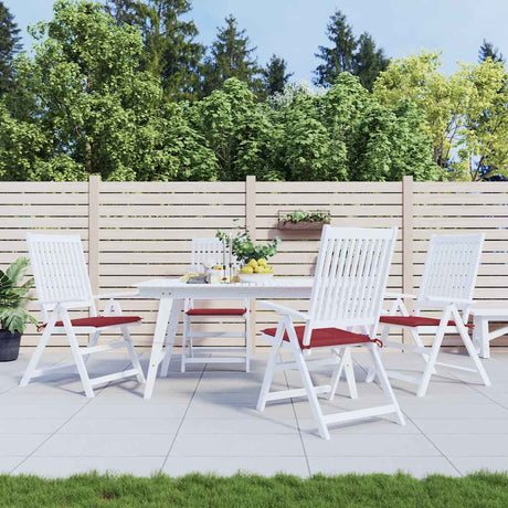 Vidaxl Garden Stol Puder 4 ST 40X40X4 CM Oxford Fabric Wine Red