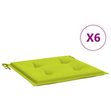 Vidaxl Garden Stol Puder 6 PCS 40x40x4 cm Oxford Stof lysegrøn