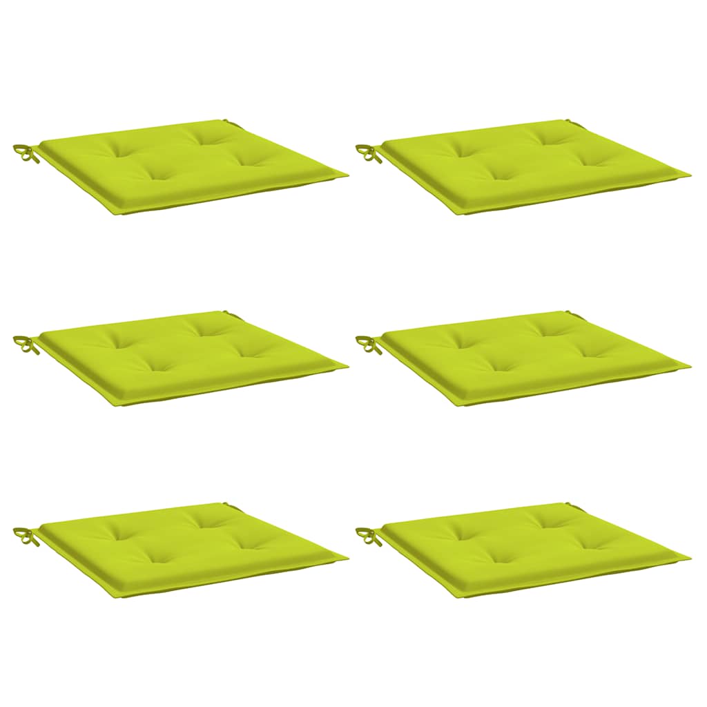Vidaxl Garden Stol Puder 6 PCS 40x40x4 cm Oxford Stof lysegrøn