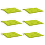Vidaxl Garden Stol Puder 6 PCS 40x40x4 cm Oxford Stof lysegrøn