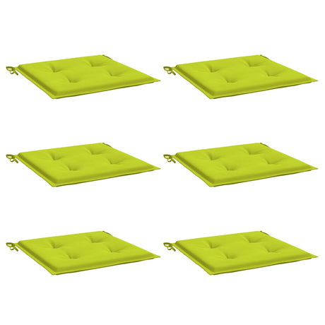Vidaxl Garden Stol Puder 6 PCS 40x40x4 cm Oxford Stof lysegrøn