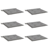 Vidaxl tuinstoelkussens 6 st 50x50x4 cm oxford stof grijs