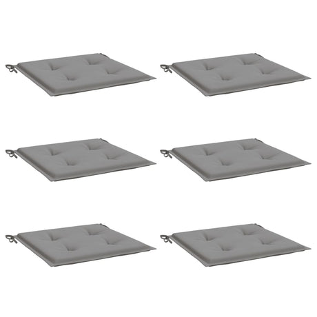 Vidaxl tuinstoelkussens 6 st 50x50x4 cm oxford stof grijs