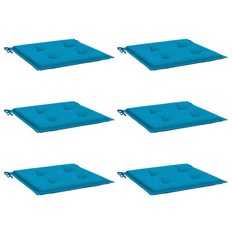 VidaXL havestolehynder 6 stk 50x50x4 cm oxford stof blå