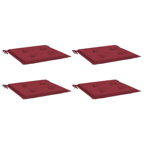 VidaXL havestolehynder 4 stk 50x50x4 cm oxford stof vinrød