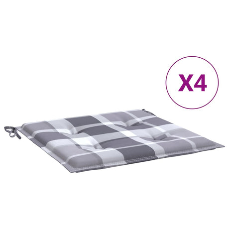 VidaXL havestolehynder 4 stk 50x50x4 cm oxford stof diamantmønster grå