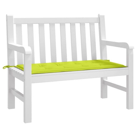 Vidaxl Garden Bench Pushion 100x50x3 cm Oxford Stof lysegrøn