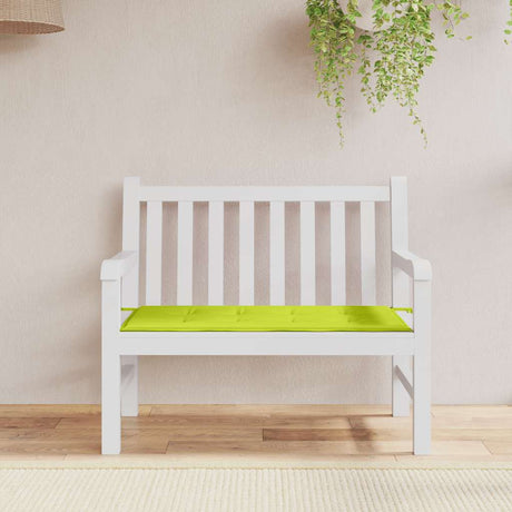 Vidaxl Garden Bench Pushion 100x50x3 cm Oxford Stof lysegrøn