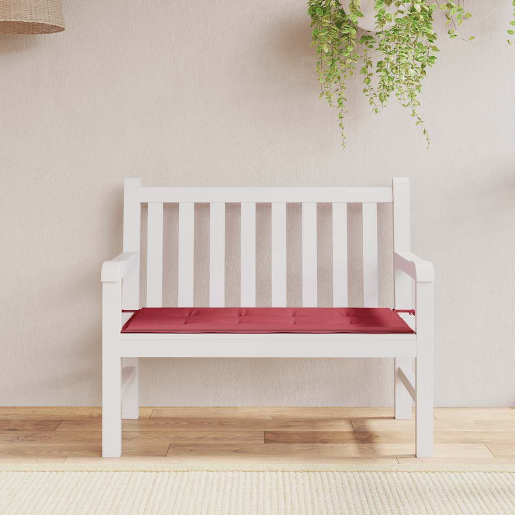 Vidaxl Garden Bench Pushion 120x50x4 cm Oxford Fabric Wine Red