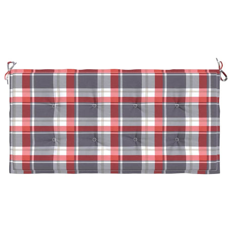 Vidaxl Garden Bench Pushion 120x50x3 cm Oxford Stof Diamond Mønster Rød