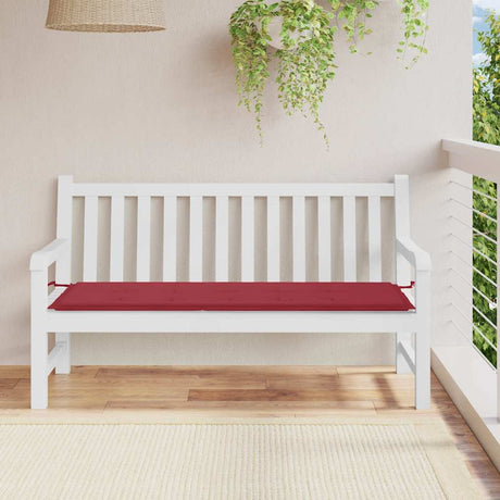 Vidaxl Garden Bench Pushion 150x50x4 cm Oxford Fabric Wine Red