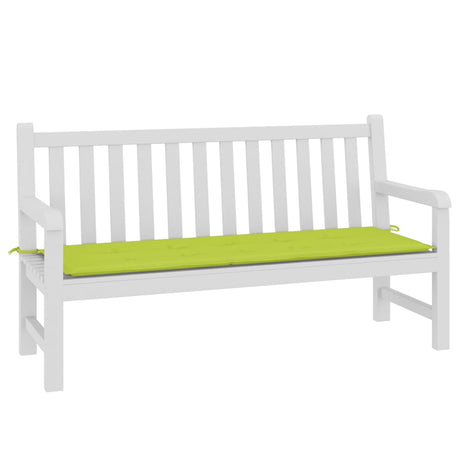 Vidaxl Garden Bench Pushion 150x50x3 cm Oxford Stof lysegrøn