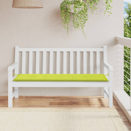 Vidaxl Garden Bench Pushion 150x50x3 cm Oxford Stof lysegrøn