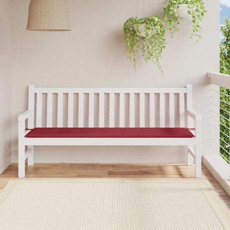 Vidaxl Garden Bench Pushion 180x50x3 cm Oxford Fabric Wine Red