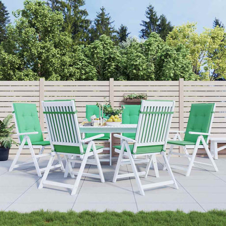 Vidaxl Garden Stol Puder 6 st Høj back 120x50x3 cm stofgrøn