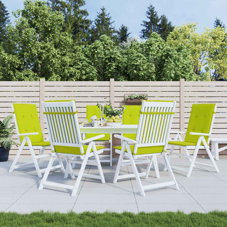 Vidaxl Garden Stol Puder 6 st Høj back 120x50x3 cm Stof Clear Green