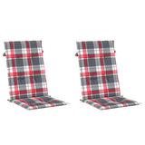 Vidaxl Garden Stol Puder 2 PCS 120x50x3 cm Stof Diamond Mønster Rød