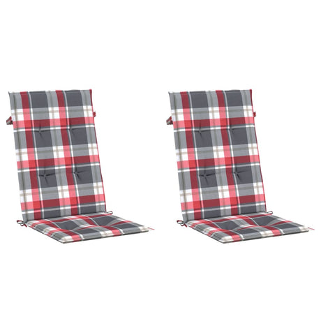 Vidaxl Garden Stol Puder 2 PCS 120x50x3 cm Stof Diamond Mønster Rød
