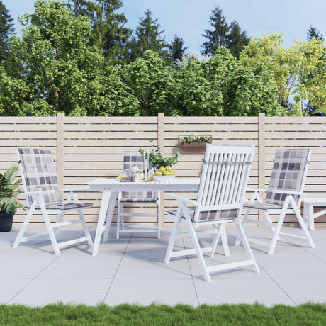 Vidaxl Garden Stol Puder 4 PCS 120x50x3 cm Stof Diamond Mønster Grå