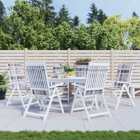 Vidaxl Garden Stol Puder 6 PCS 120x50x3 cm Stof Diamond Mønster Grå