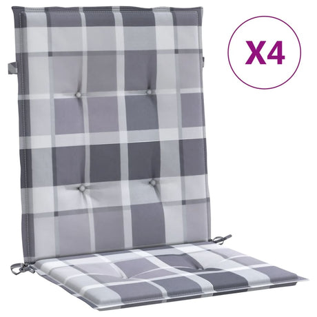 Vidaxl Garden Stol Puder 4 PCS 100x50x3 cm Oxford Fabric Diamond Mønster Grå