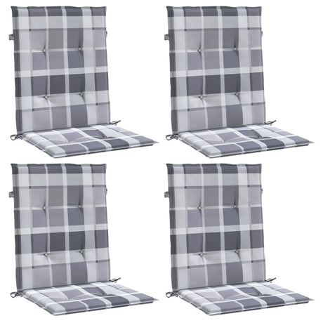 Vidaxl Garden Stol Puder 4 PCS 100x50x3 cm Oxford Fabric Diamond Mønster Grå
