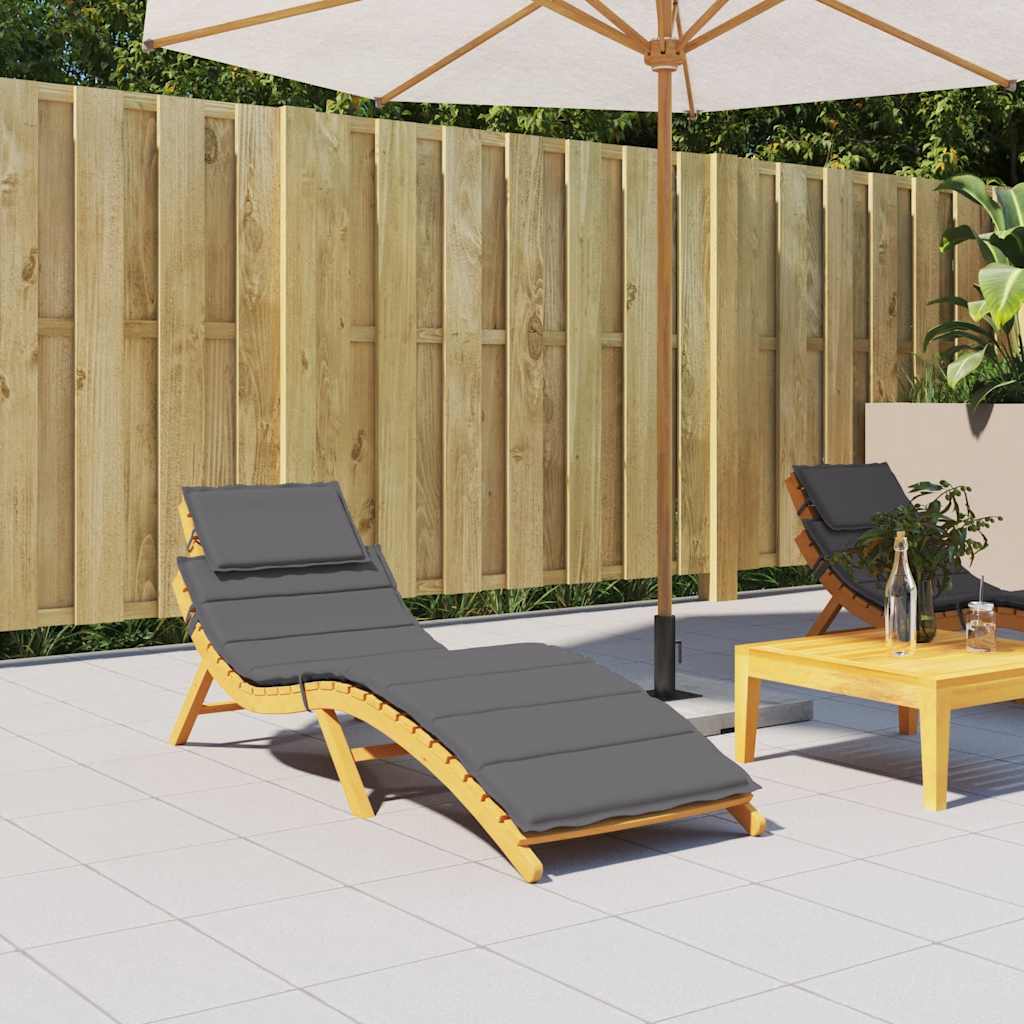 Vidaxl Lounger Cushion 186x58x4 cm Oxford stof Anthracite -farvet