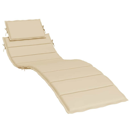 Vidaxl Lounger Cushion 186x58x4 cm Oxford Stof beige