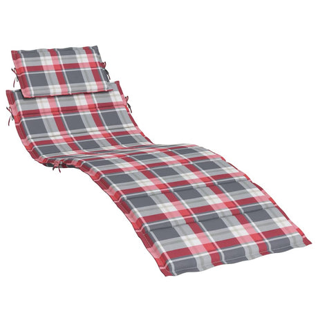 Vidaxl Lounger Cushion 186x58x4 cm Oxford Fabric Diamond Mønster Rød