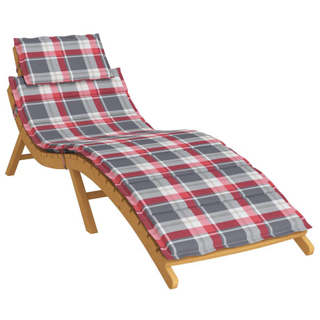 Vidaxl Lounger Cushion 186x58x4 cm Oxford Fabric Diamond Mønster Rød