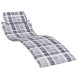 Vidaxl Lounger Cushion 186x58x4 cm Oxford Fabric Diamond Mønster Grå