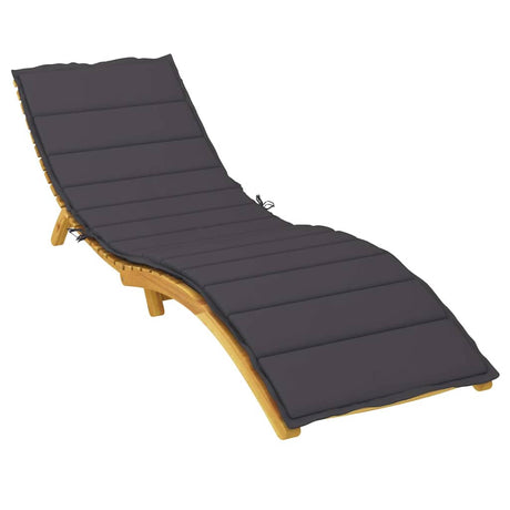 Vidaxl Lounger Cushion 200x50x3 cm Oxford stof sort
