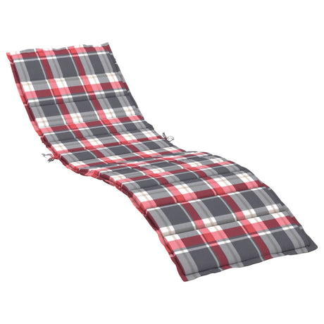 Vidaxl Lounger Cushion 200x60x3 cm Oxford Stof Diamond Mønster Rød