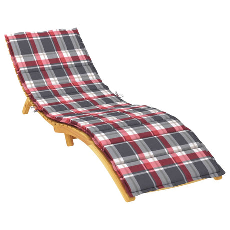 Vidaxl Lounger Cushion 200x60x3 cm Oxford Stof Diamond Mønster Rød