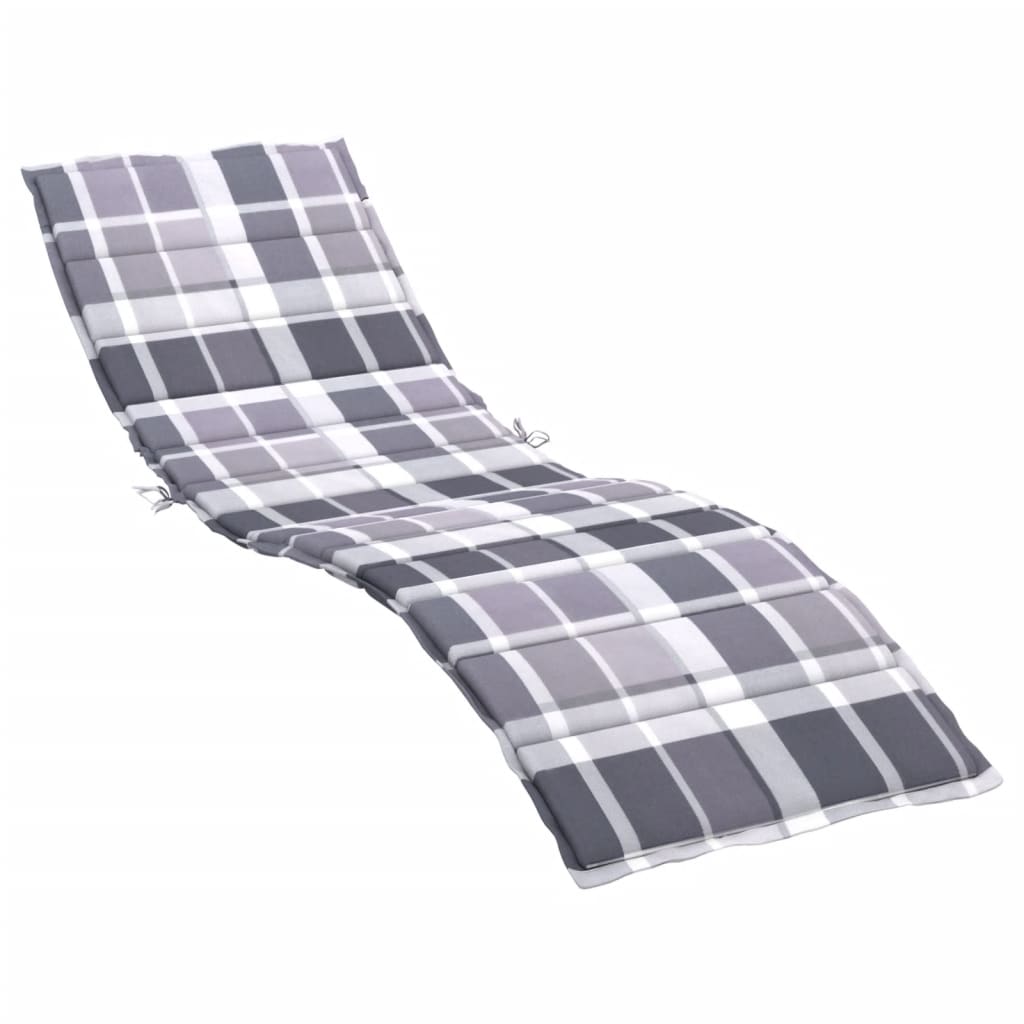 Vidaxx liggestolspude 200x60x3 cm oxford stof diamantmønster grå