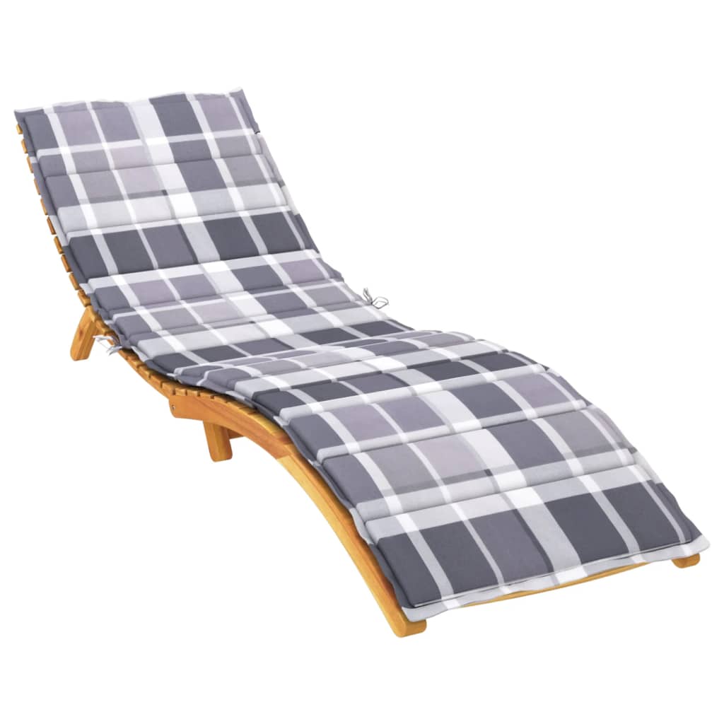 Vidaxx liggestolspude 200x60x3 cm oxford stof diamantmønster grå