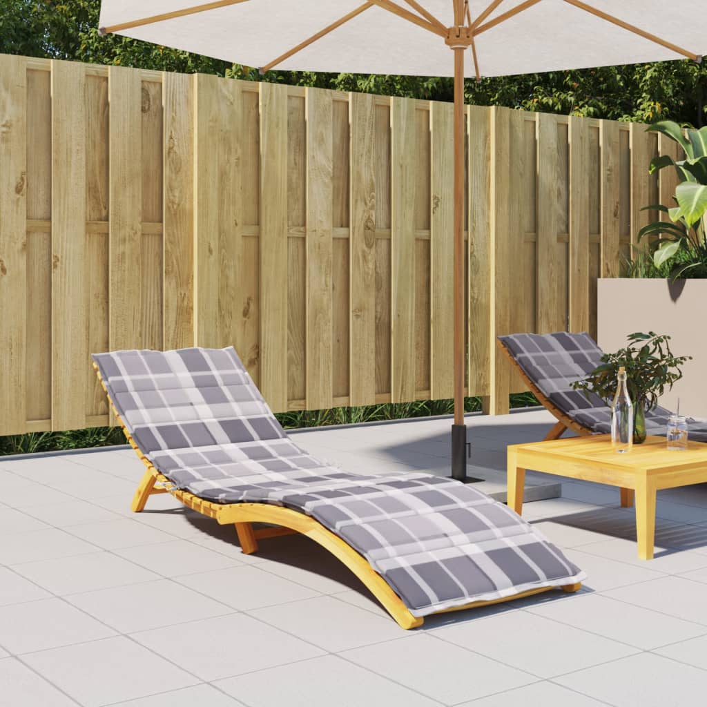 Vidaxx liggestolspude 200x60x3 cm oxford stof diamantmønster grå