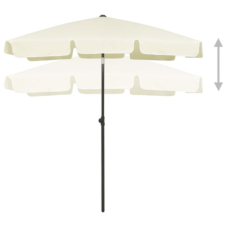 Vidaxl Strandparasol 180x120 cm sandgul