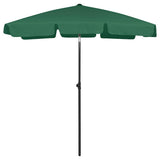 VidaXL Strandparasol 180x120 cm grøn